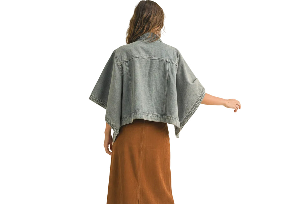 The Battersea Denim Cape Jacket