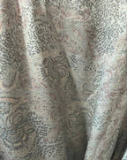 Golden Tapestry Button-Down Long Sleeve Short Dress